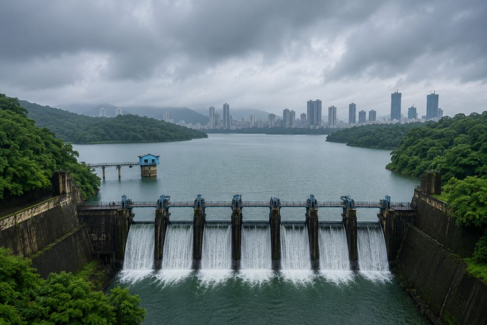 Mumbai Water Levels Climb Above 8% After Heavy Monsoon Rains as Reservoir Storage Sees Strong Daily Increase